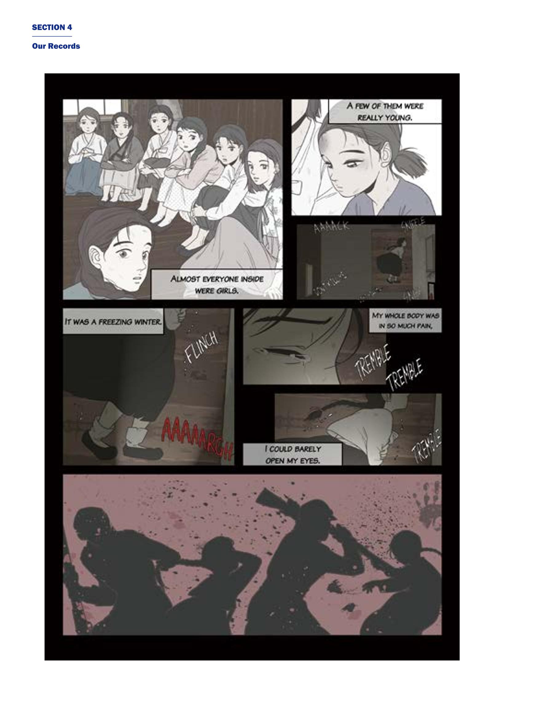 한국만화박물관 위안부 도록 영문 212페이지