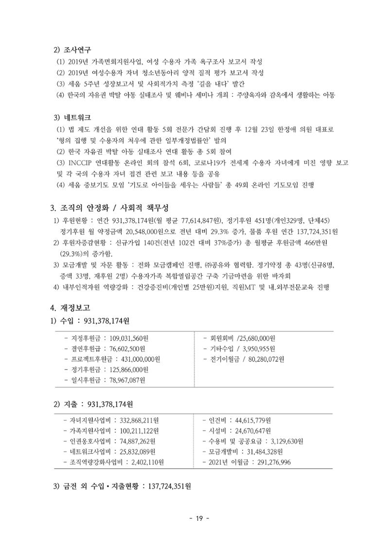 아동복지실천회 세움 제 6차 정기총회 21페이지
