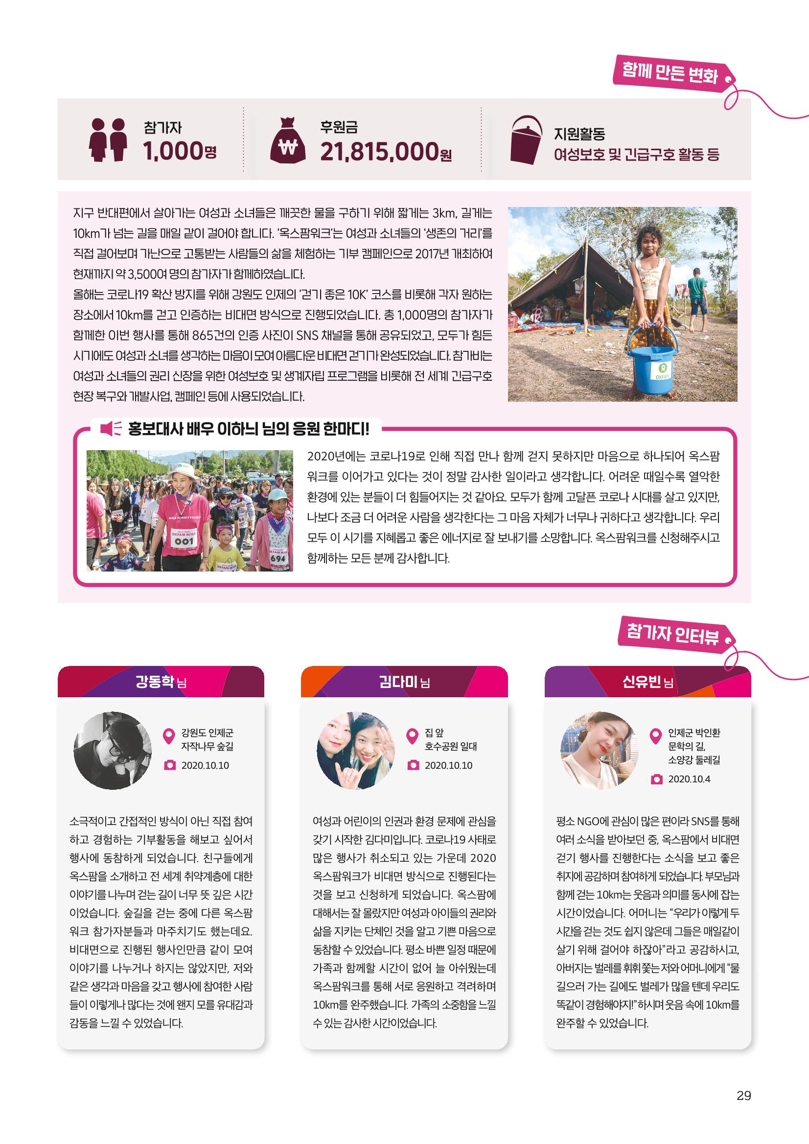 [CAKE] 2019/20 옥스팜 연례보고서 29페이지