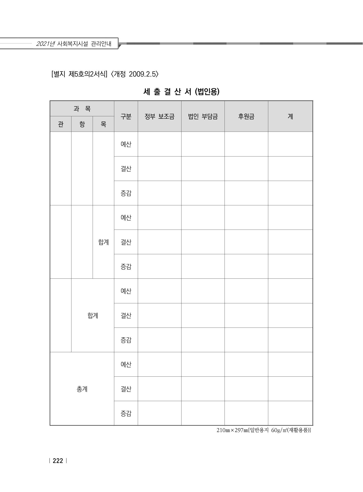 2021년 사회복지시설 관리안내 228페이지