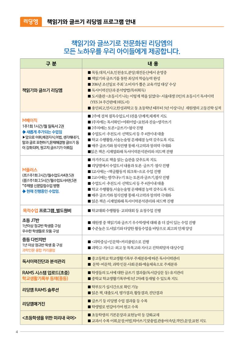 리딩엠 매거진M 2016년 여름호 [둔산] 4페이지