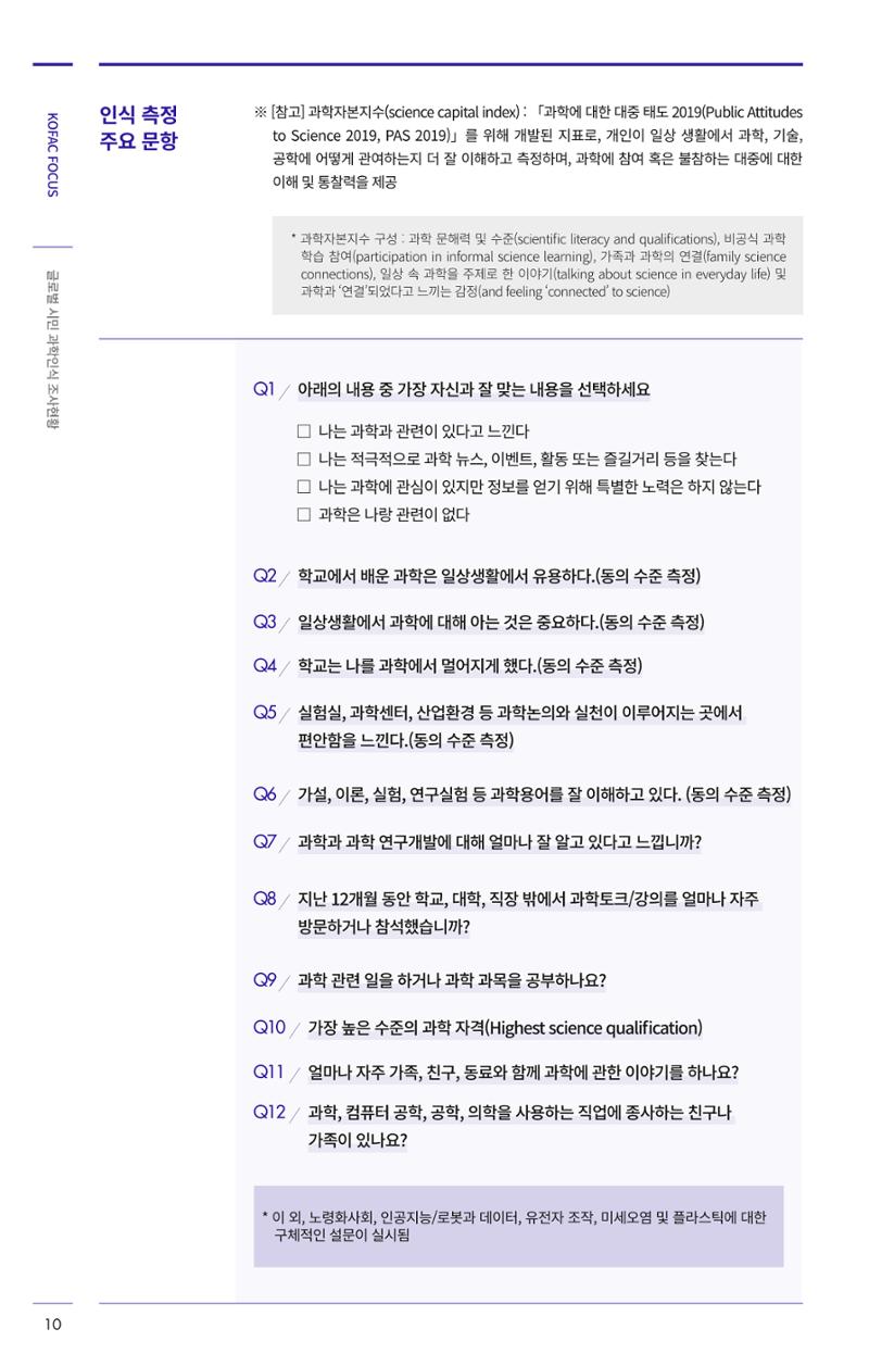 제27호_KOFAC_FOCUS_글로벌시민_과학인식_조사현황 10페이지