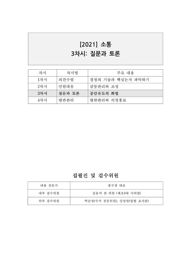 소통과정 3차시 -질의와 토론 공감유도의 화법 1페이지