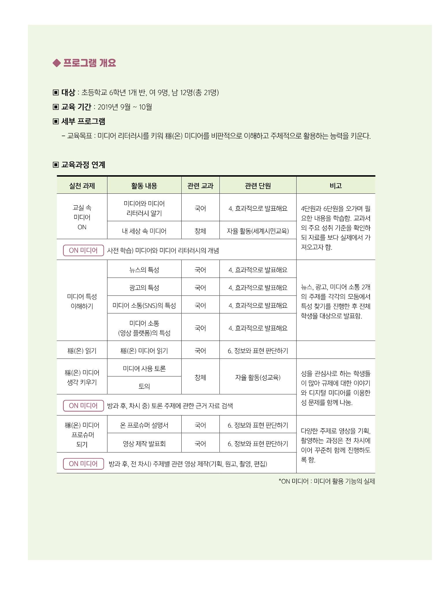 시청자미디어재단 미디어교육 소식지 MEdiary No.8 6페이지