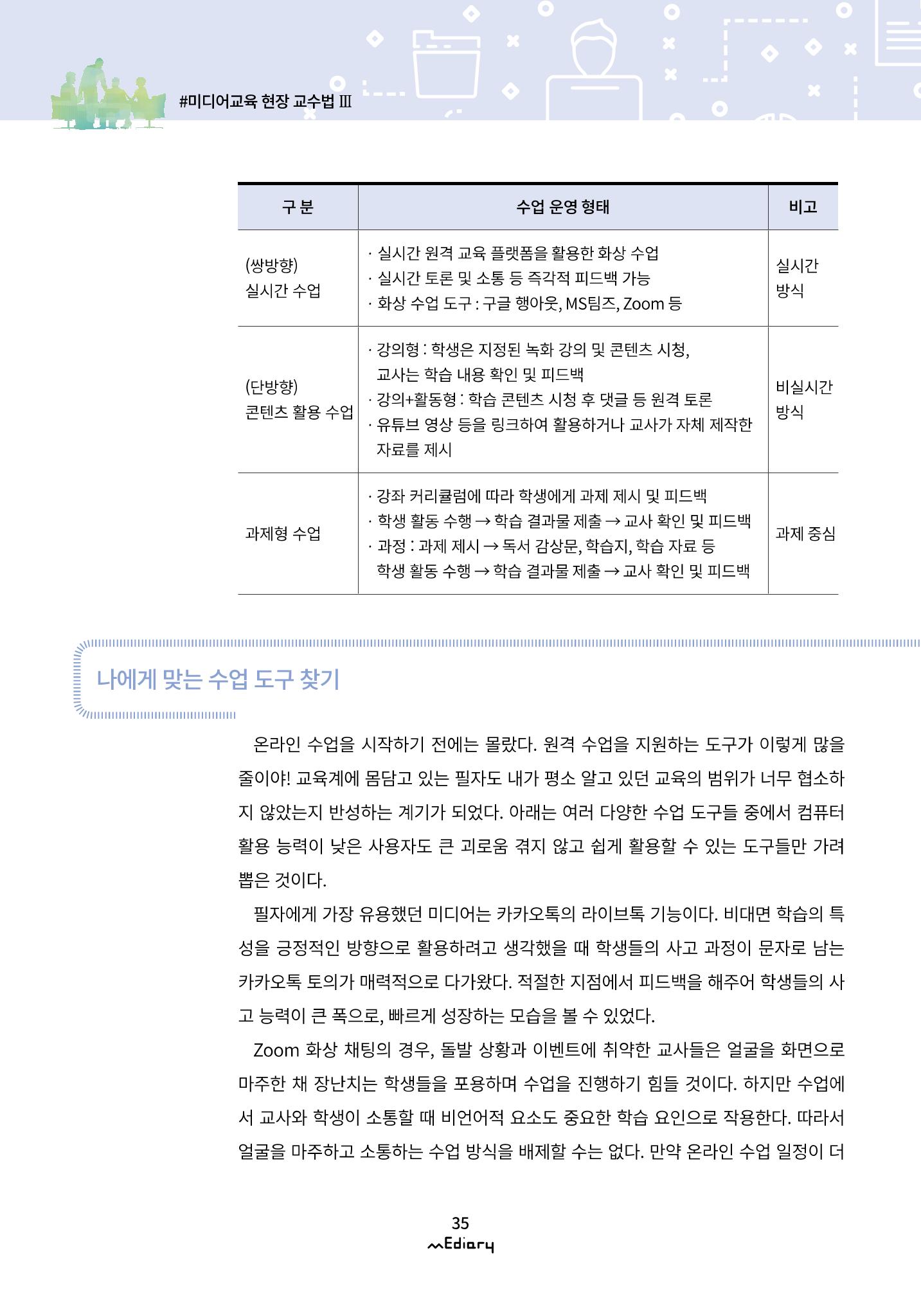 4.미디어교육 현장 교수법 Ⅲ_ 한 걸음씩 시작하는 온라인 기반 수업 3페이지