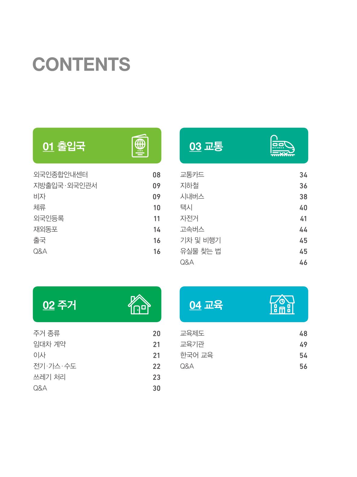 2022년 개정판 외국인에게 꼭 필요한 서울생활안내 3페이지