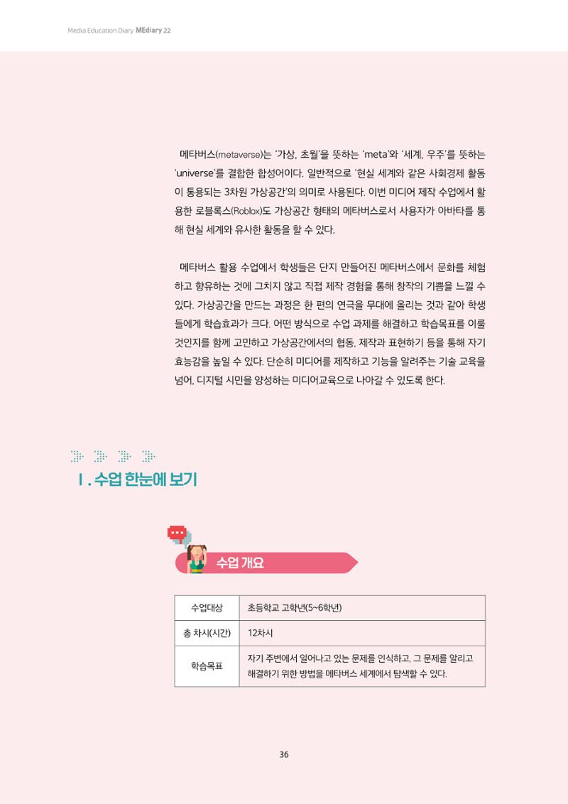 22-5 메타버스 창작과 미디어 제작 실습을 통한 디지털 시민 되기  2페이지
