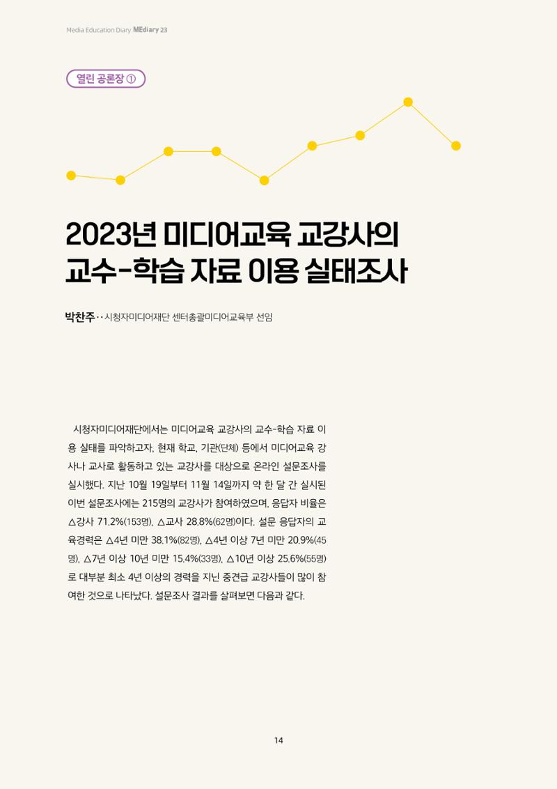 23-2 2023년 미디어교육 교강사의 교수-학습 자료 이용 실태조사 1페이지