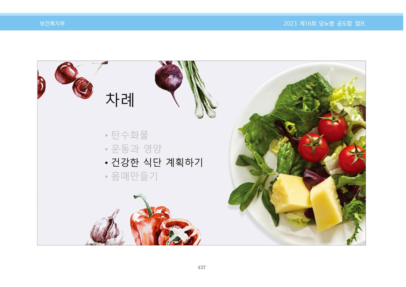 한국소아당뇨인협회 16회 공도함 캠프 E북 자료집 437페이지