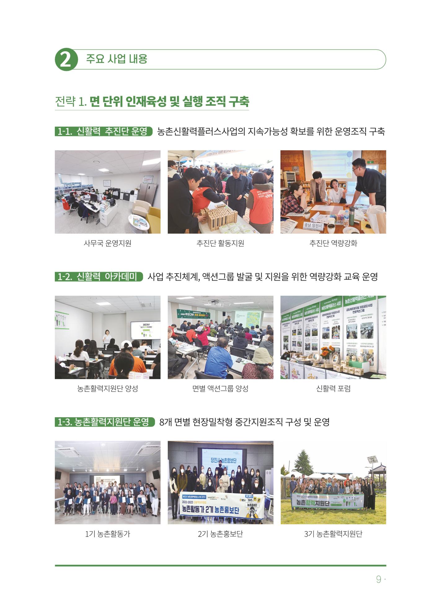 2023년 당진시 농촌신활력플러스사업 추진단 활동백서 10페이지