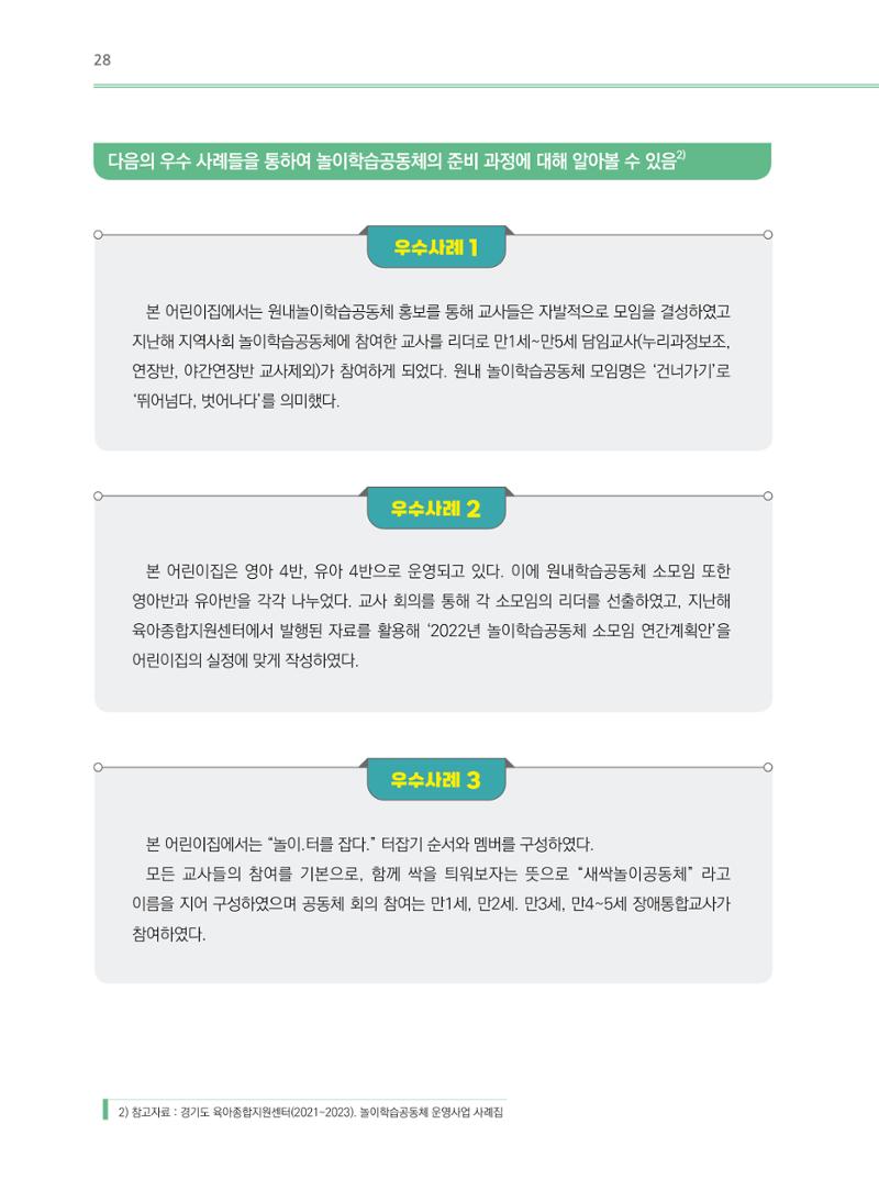 어린이집(원내) 학습공동체 운영 매뉴얼 28페이지