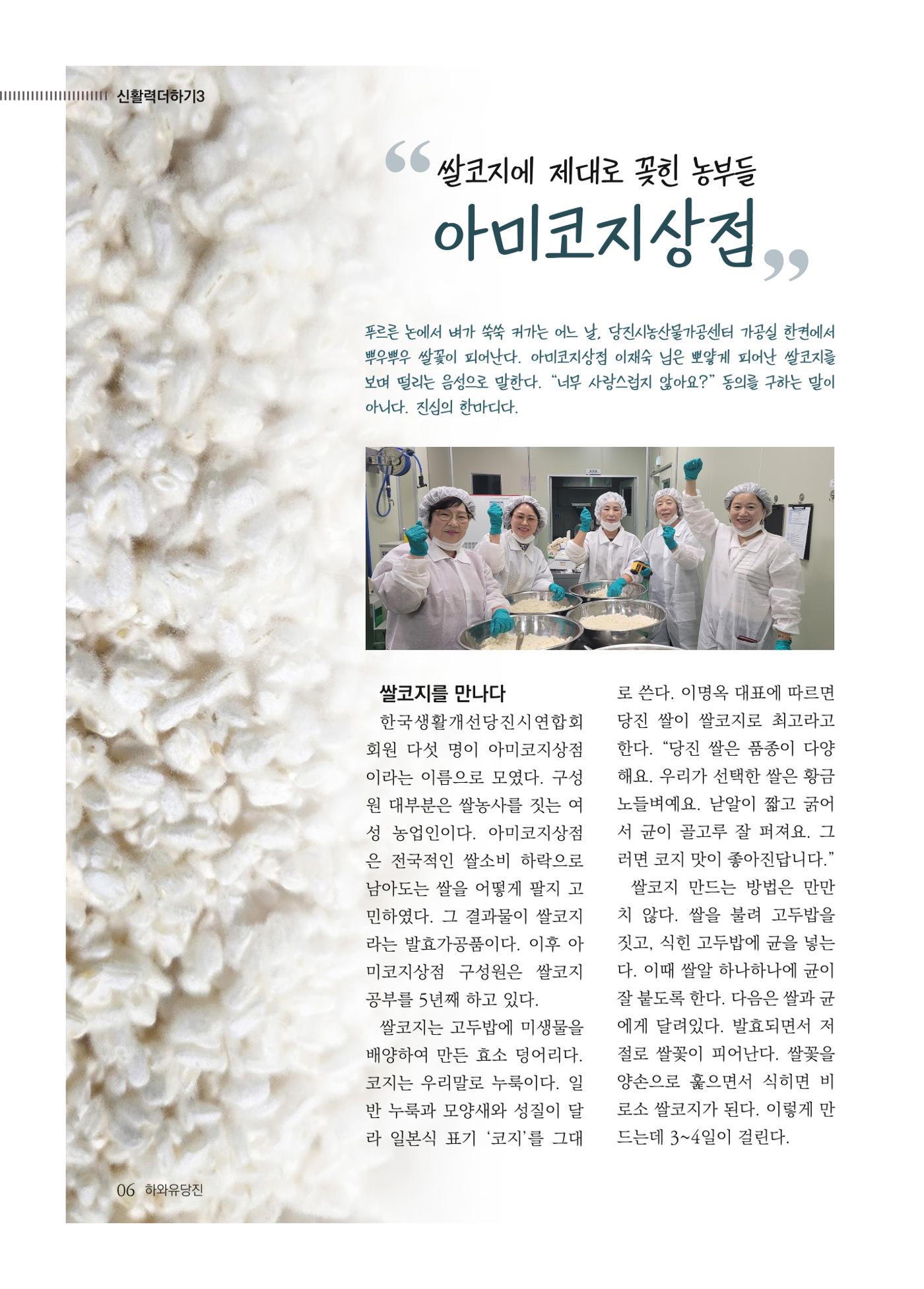 당진시 농촌신활력플러스사업 추진단 <하와유당진> 소식지 vol.5 7페이지