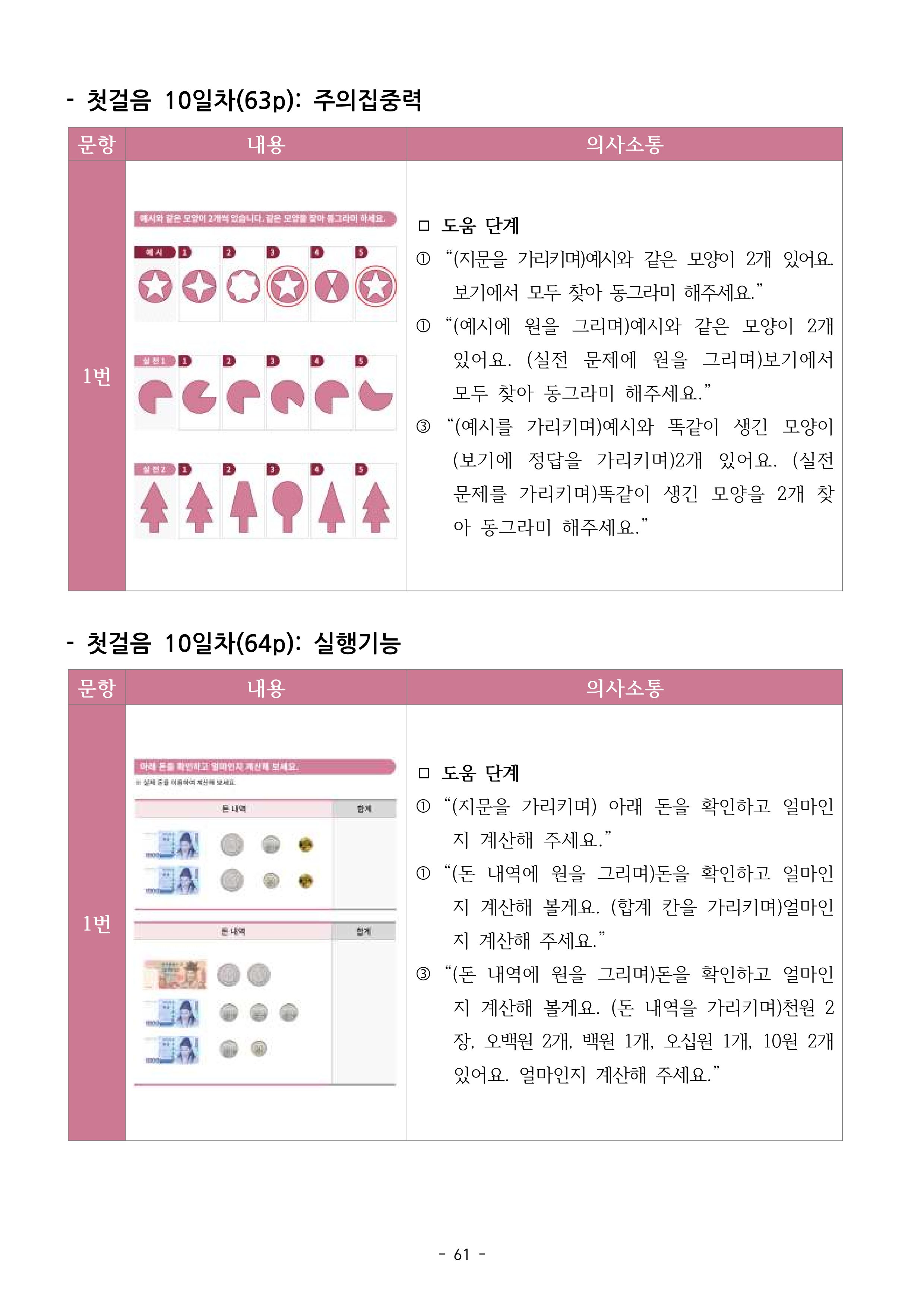 두뇌건강놀이책1(증보개정판) 진행자 매뉴얼 63페이지