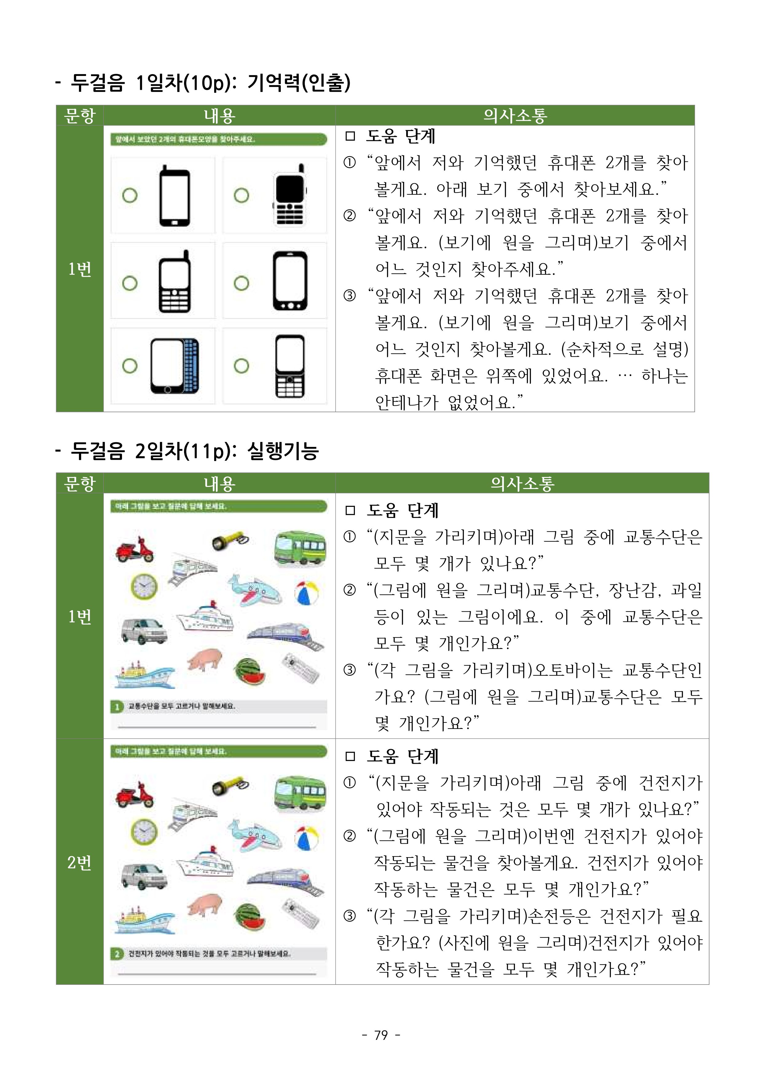 두뇌건강놀이책1(증보개정판) 진행자 매뉴얼 81페이지