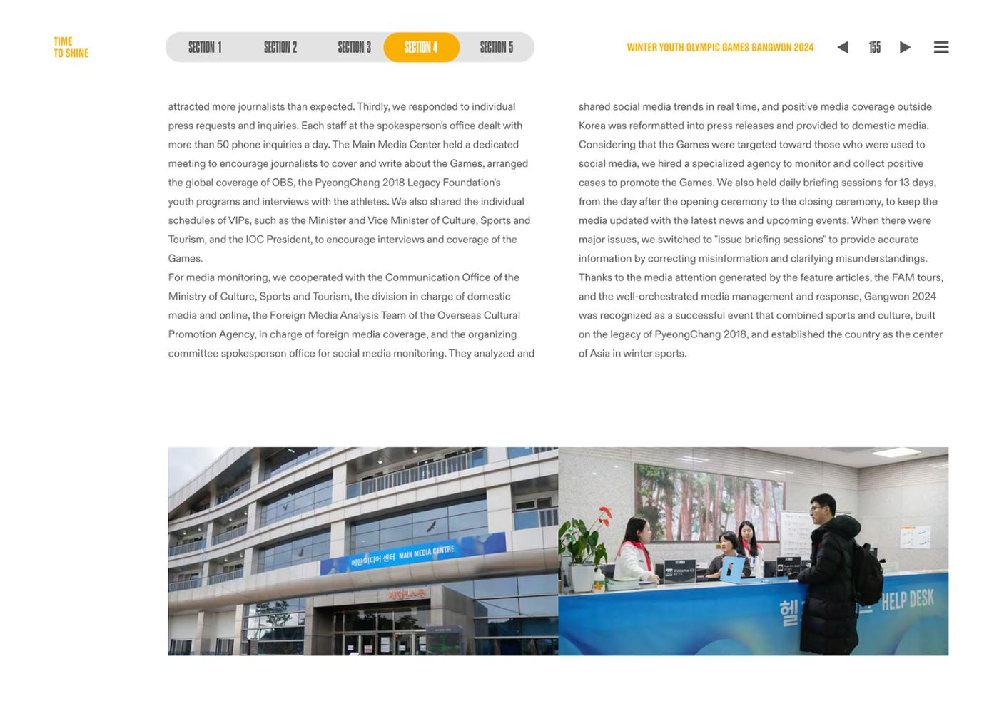 WINTER YOUTH OLYMPIC GAMES GANGWON 2024 OFFICIAL REPORT 155페이지
