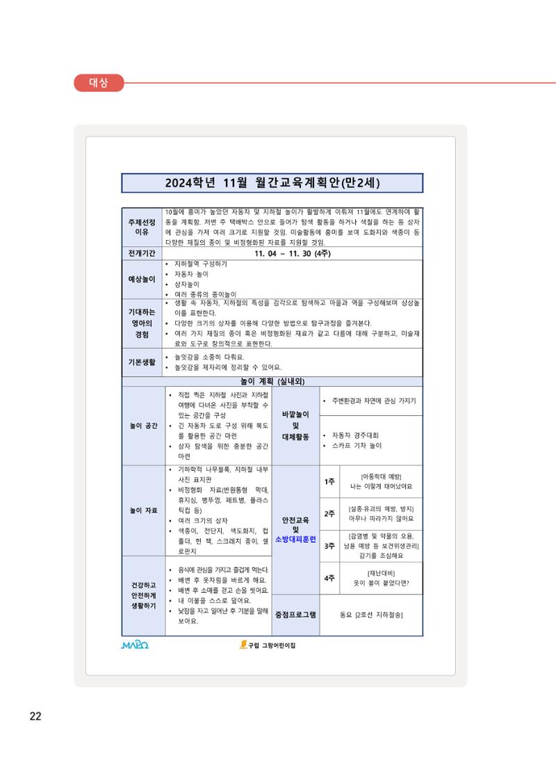 [서울시육아종합지원센터] 2024년 보육과정 놀이기록 공모전 사례집 '놀이기록 새로고침' 24페이지