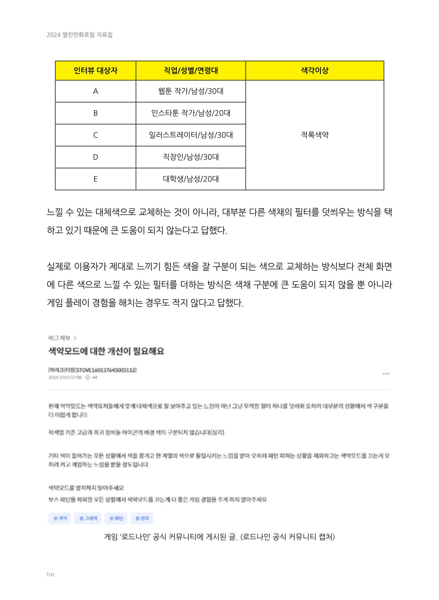 2024 열린만화포럼 자료집 56p