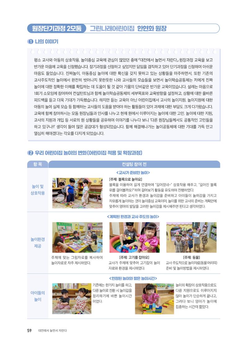 2024 보육과정컨설팅 사례집 57페이지