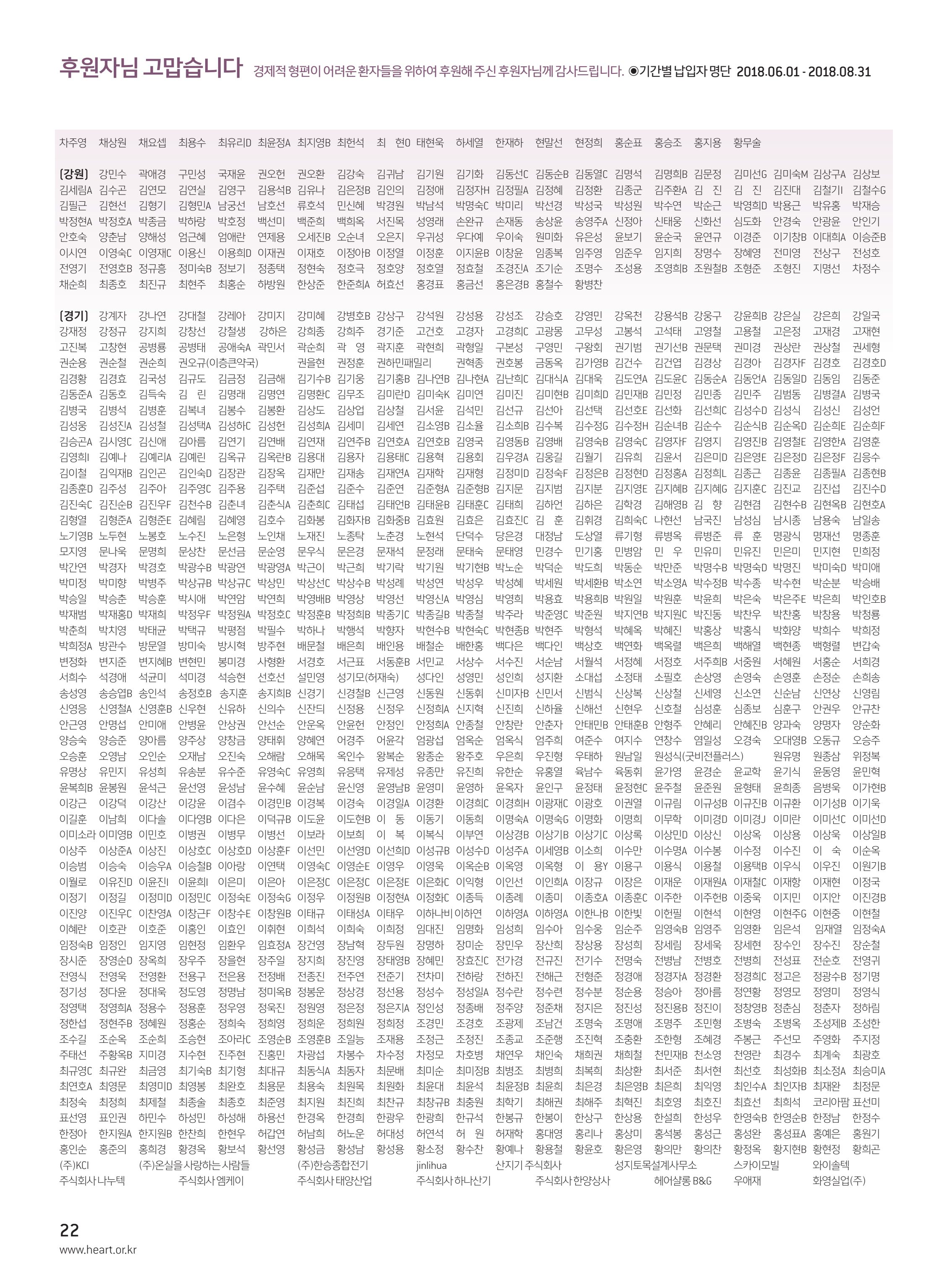 2018 심장소식 가을호 119호 22페이지