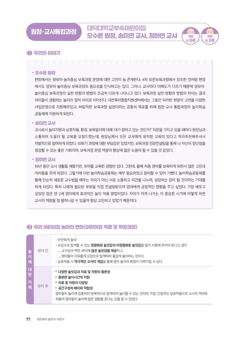 대전광역시육아종합지원센터 2024 보육과정컨설팅 사례집 75페이지