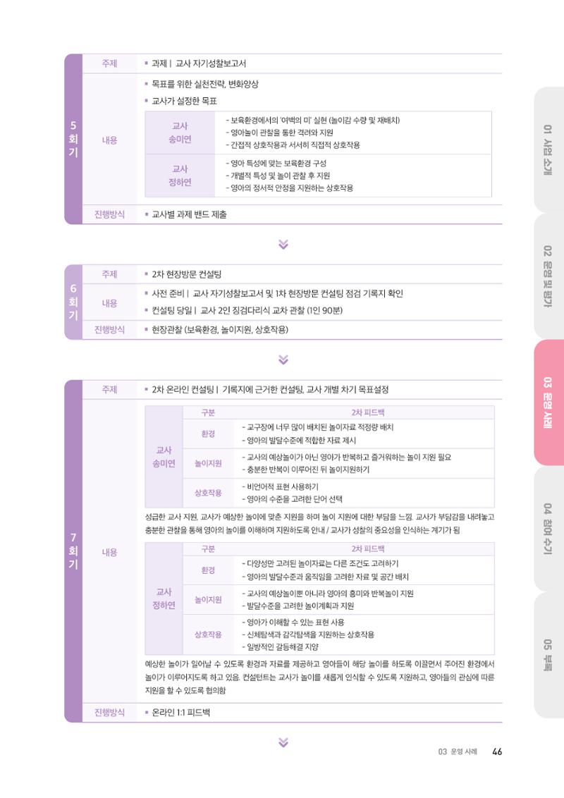 대전광역시육아종합지원센터 2024 보육과정컨설팅 사례집 44페이지