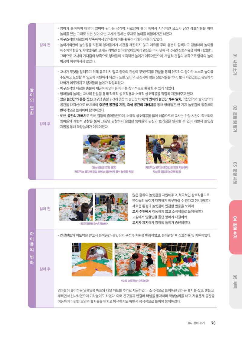 대전광역시육아종합지원센터 2024 보육과정컨설팅 사례집 76페이지