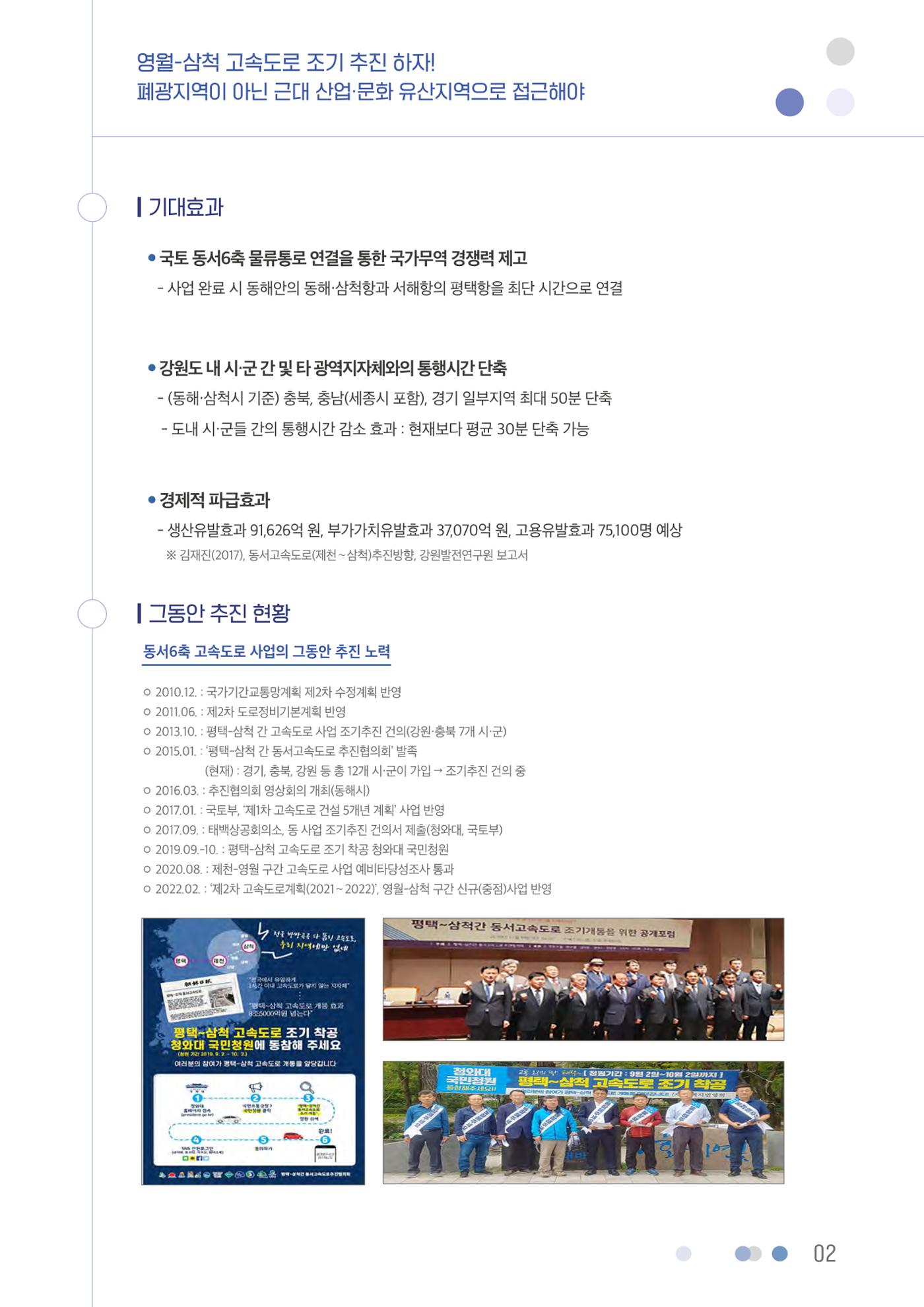 영월-삼척 고속도로 조기 추진 하자 3p