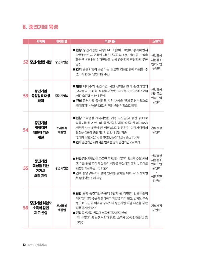 제22대 국회 중견기업계 입법과제 13페이지