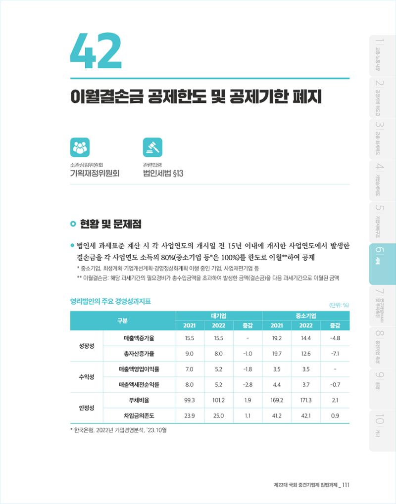제22대 국회 중견기업계 입법과제 112페이지