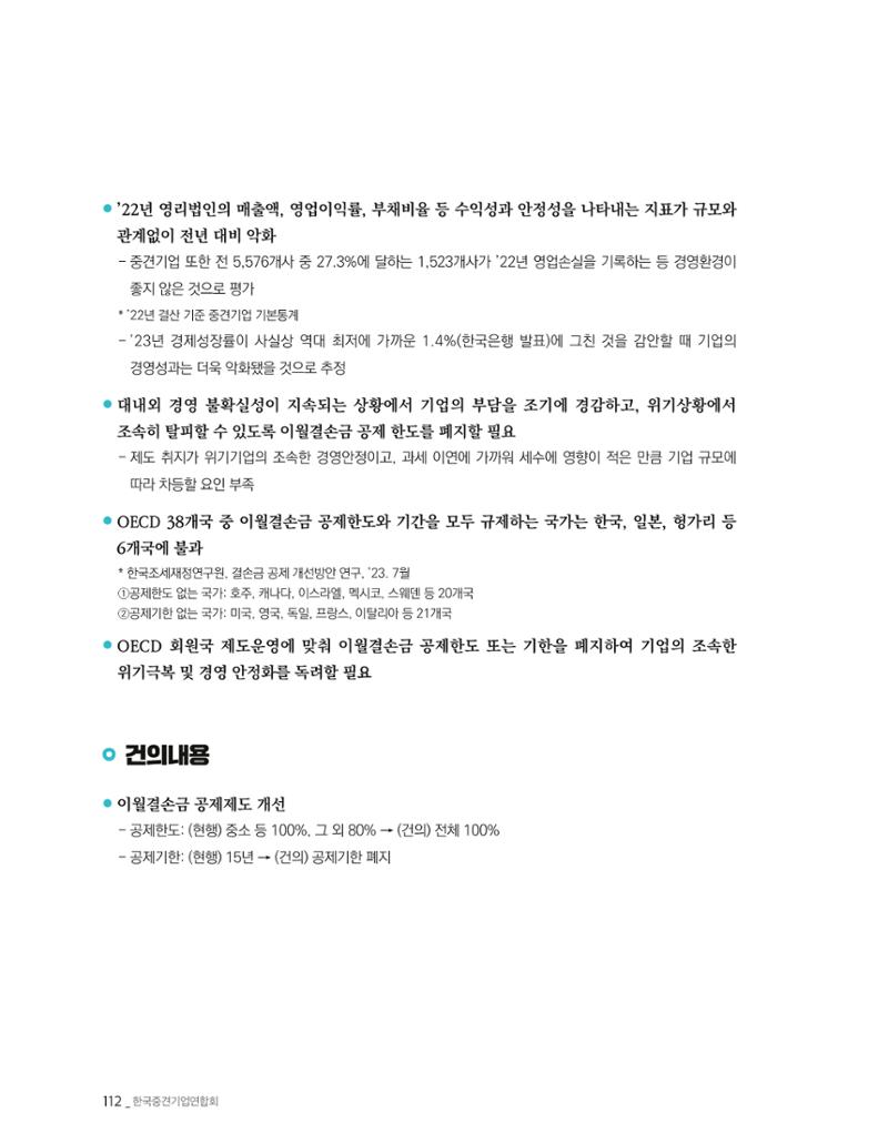 제22대 국회 중견기업계 입법과제 113페이지