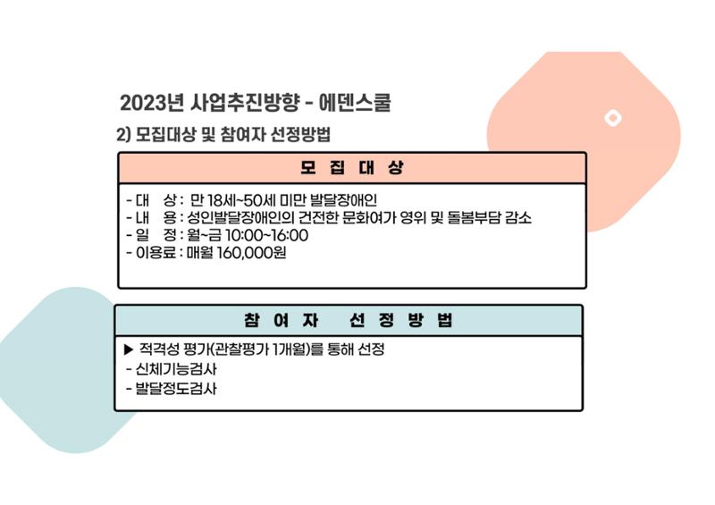 2023년 에덴장애인종합복지관 사업안내 12페이지
