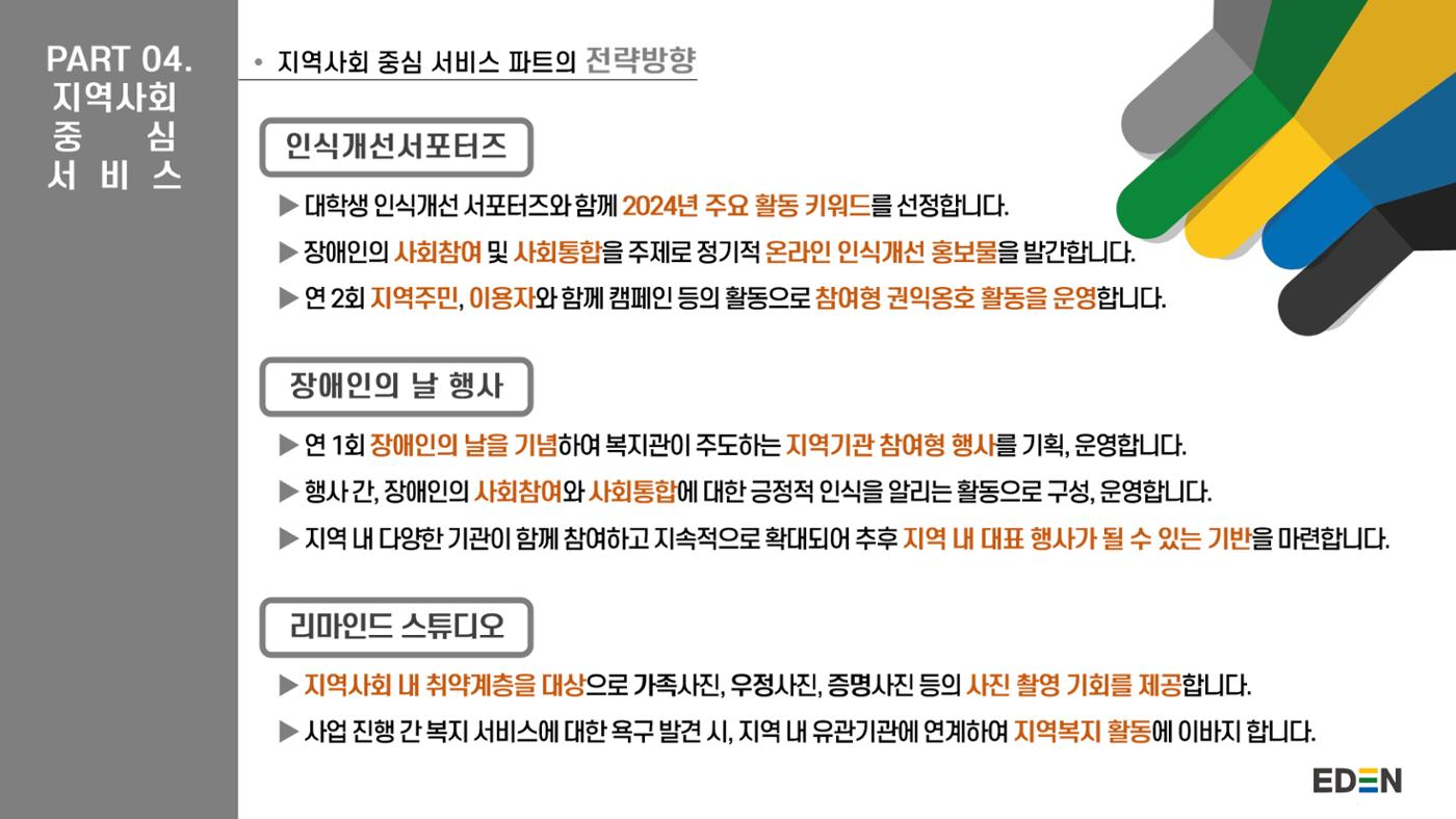 2024년 에덴장애인종합복지관 사업안내 49페이지