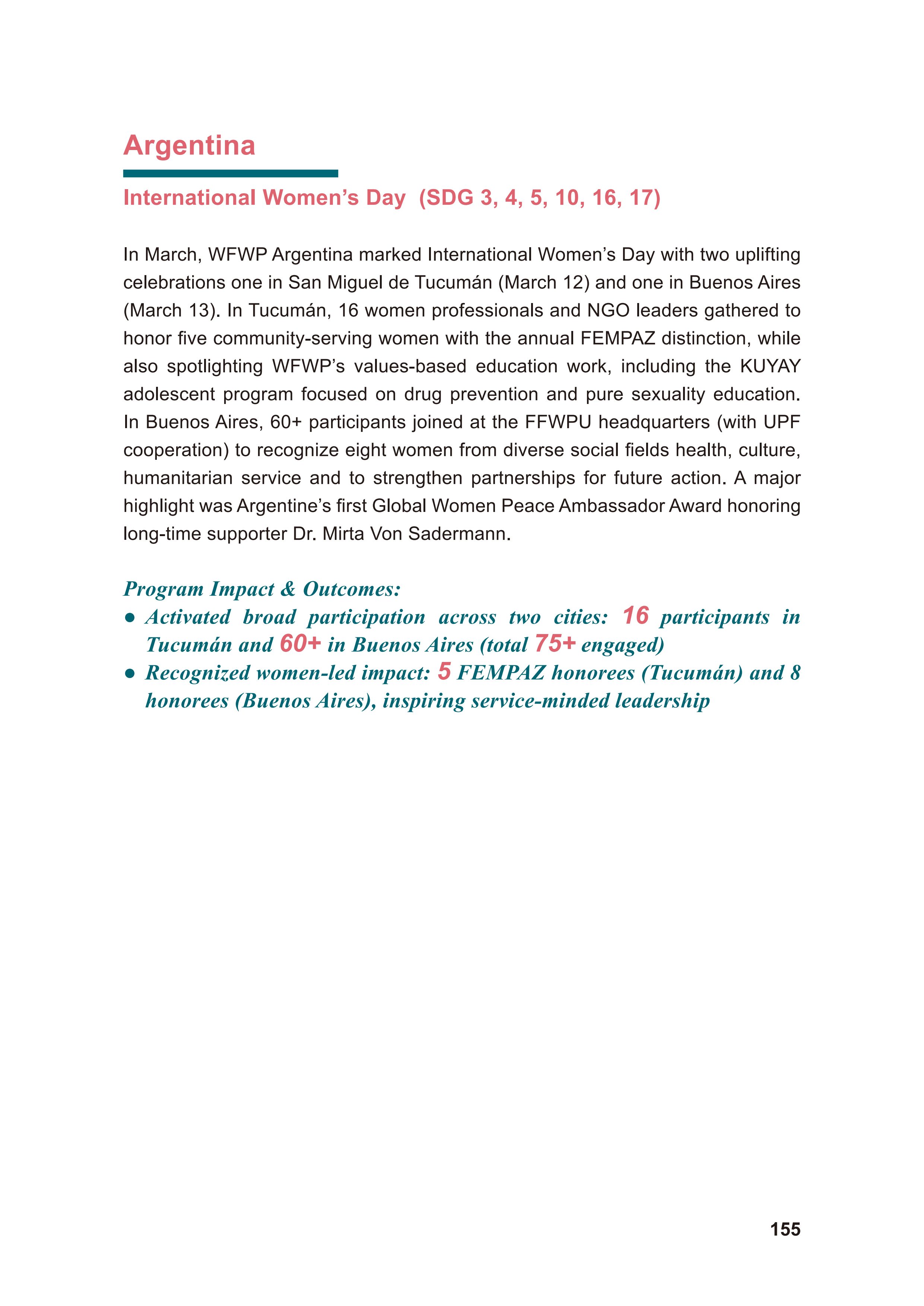 WFWP Annual Report 2025 155페이지