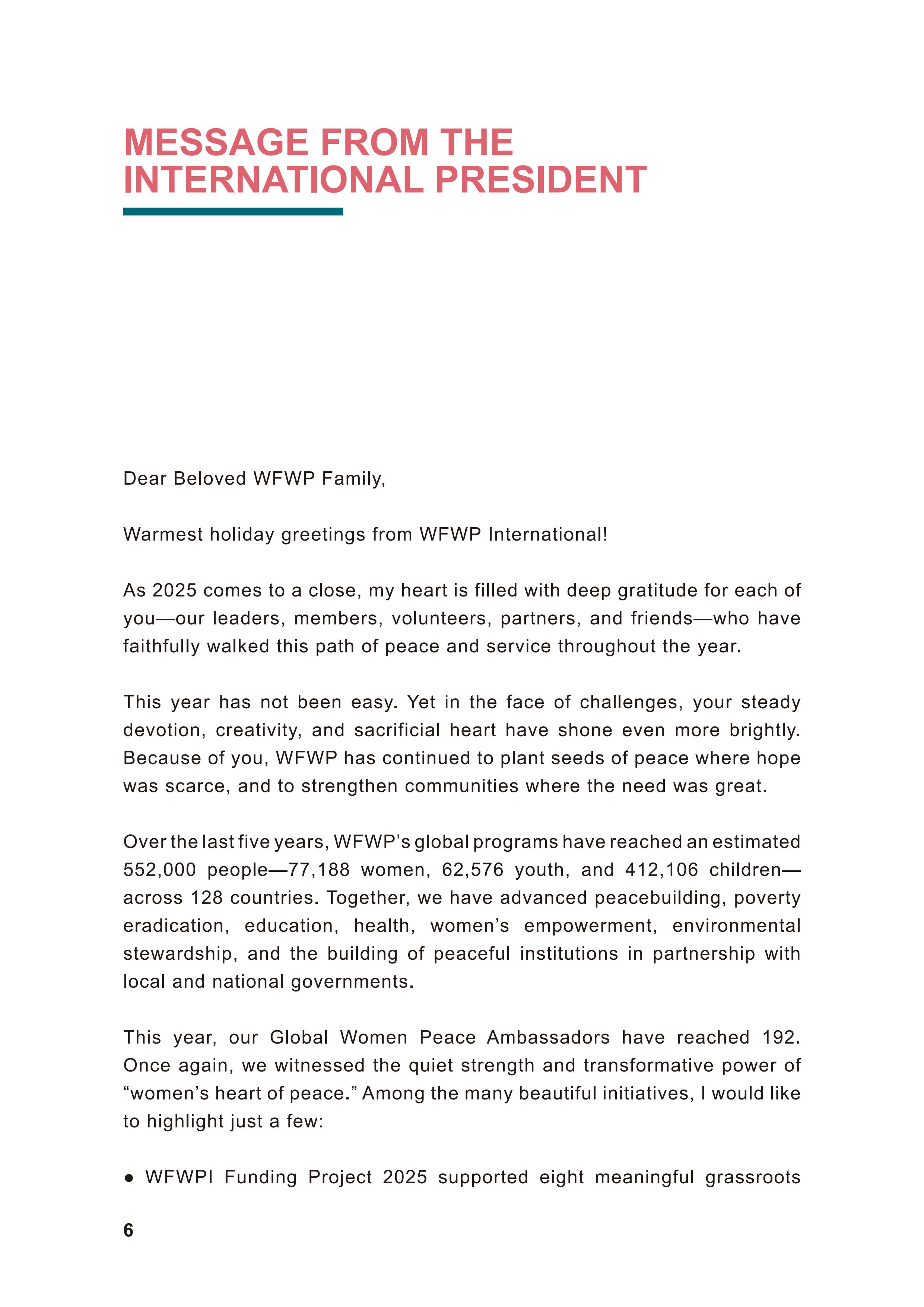 WFWP Annual Report 2025 6페이지