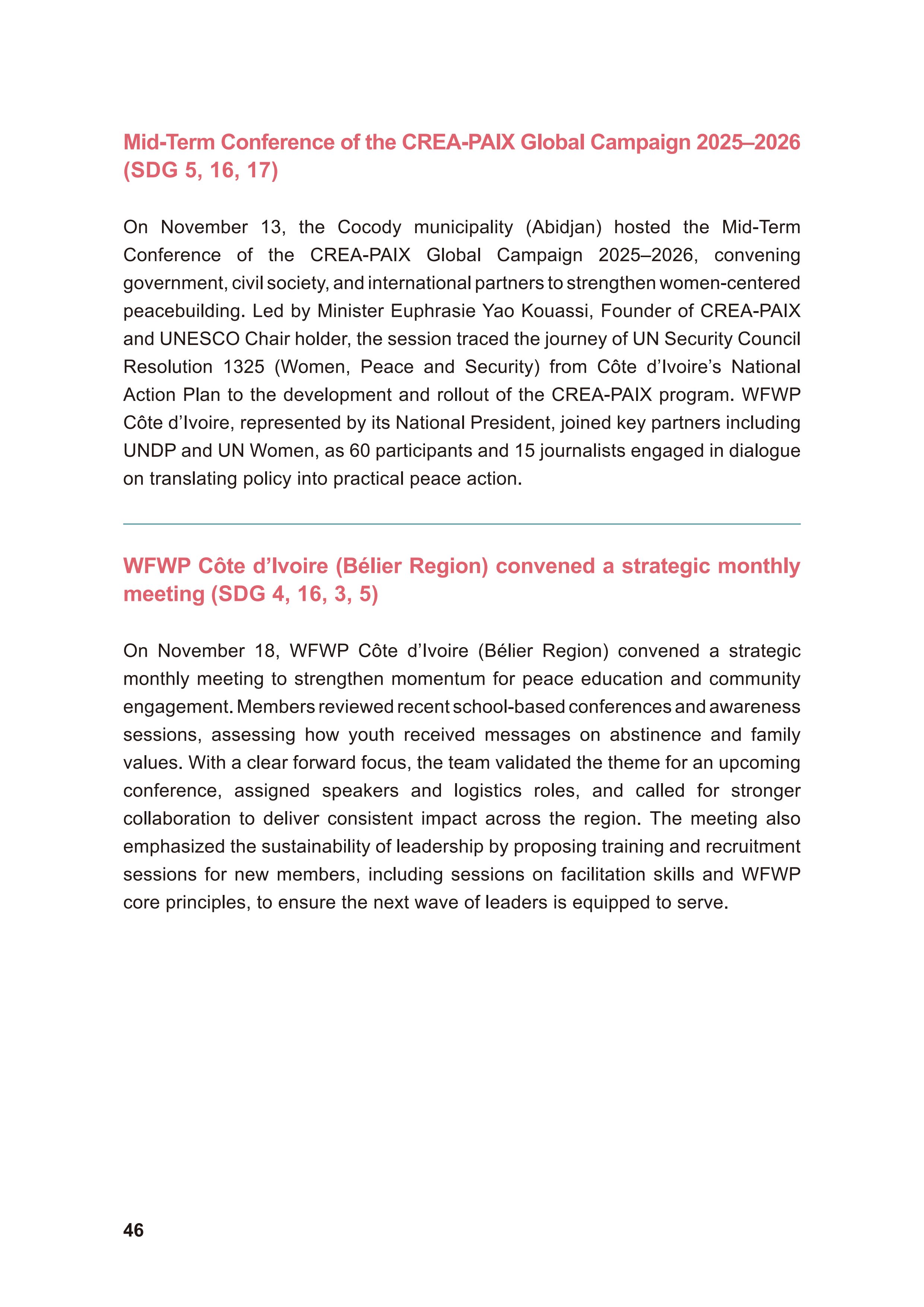 WFWP Annual Report 2025 46페이지
