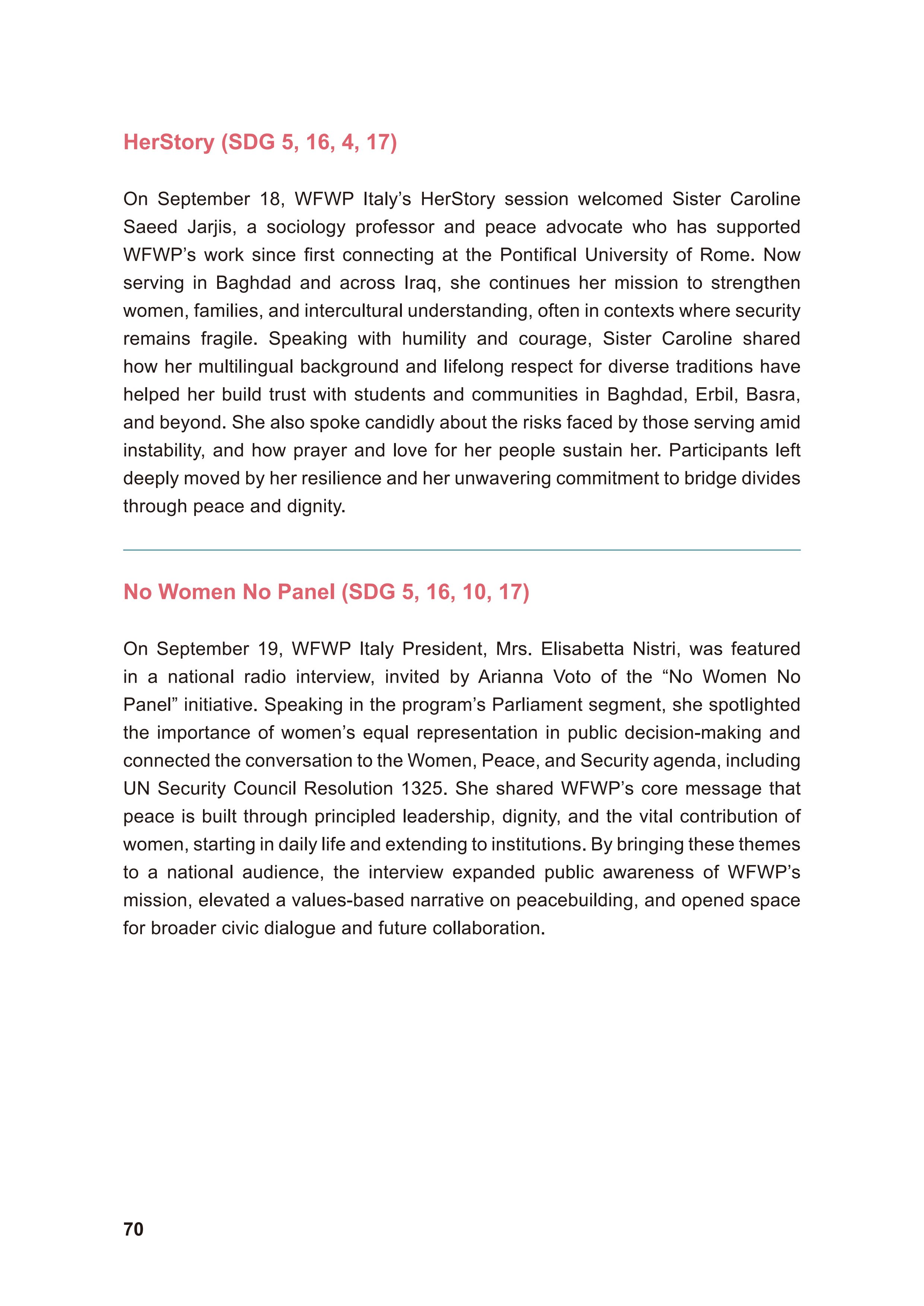 WFWP Annual Report 2025 70페이지