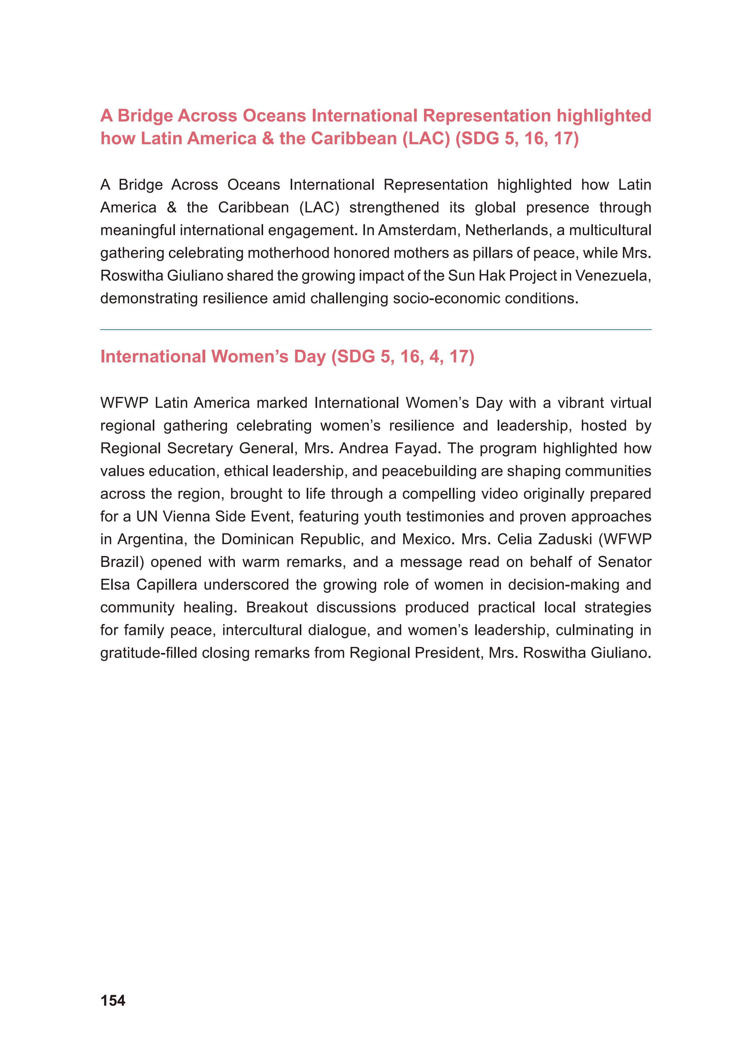 WFWP Annual Report 2025 154페이지