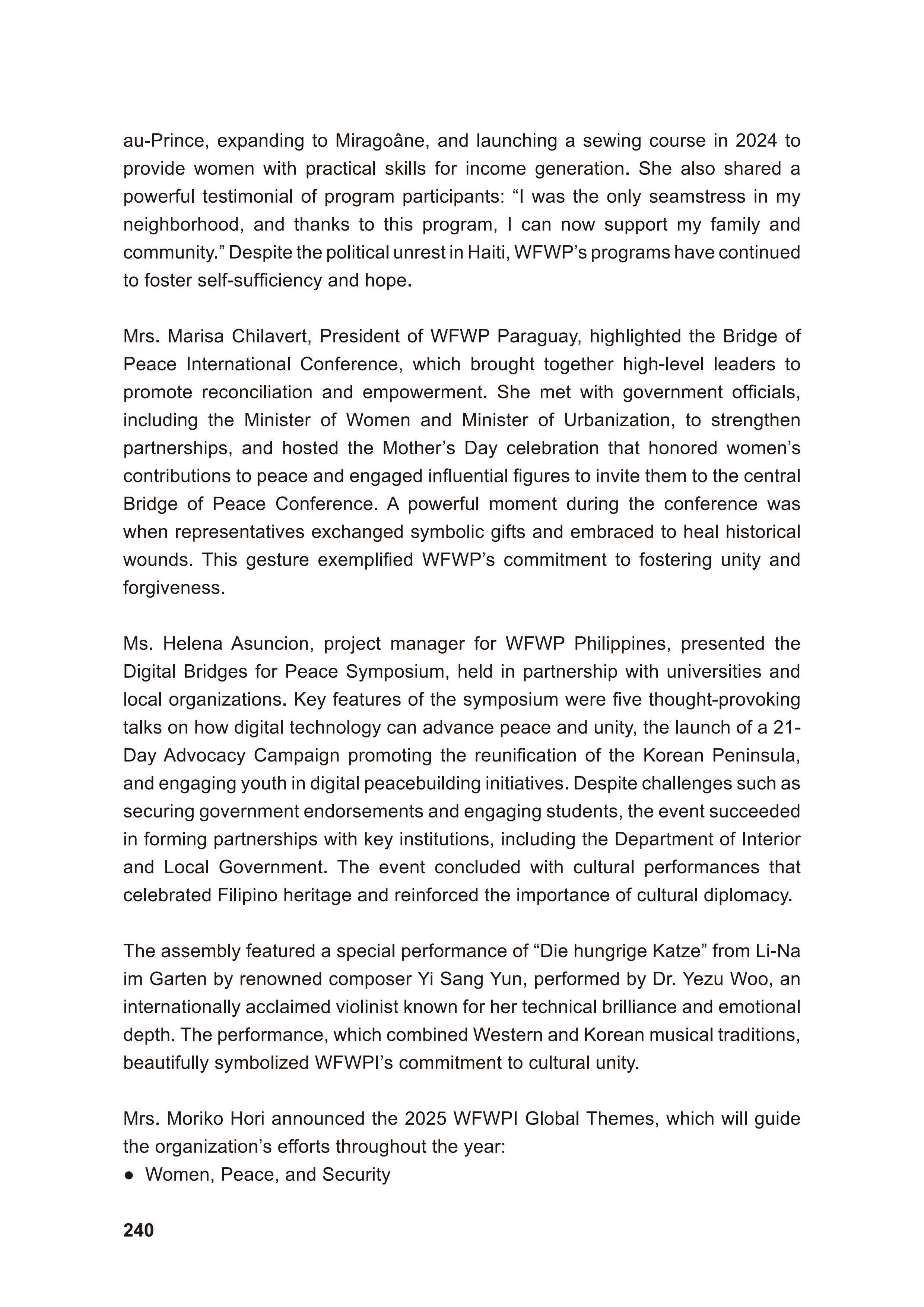 WFWP Annual Report 2025 240페이지