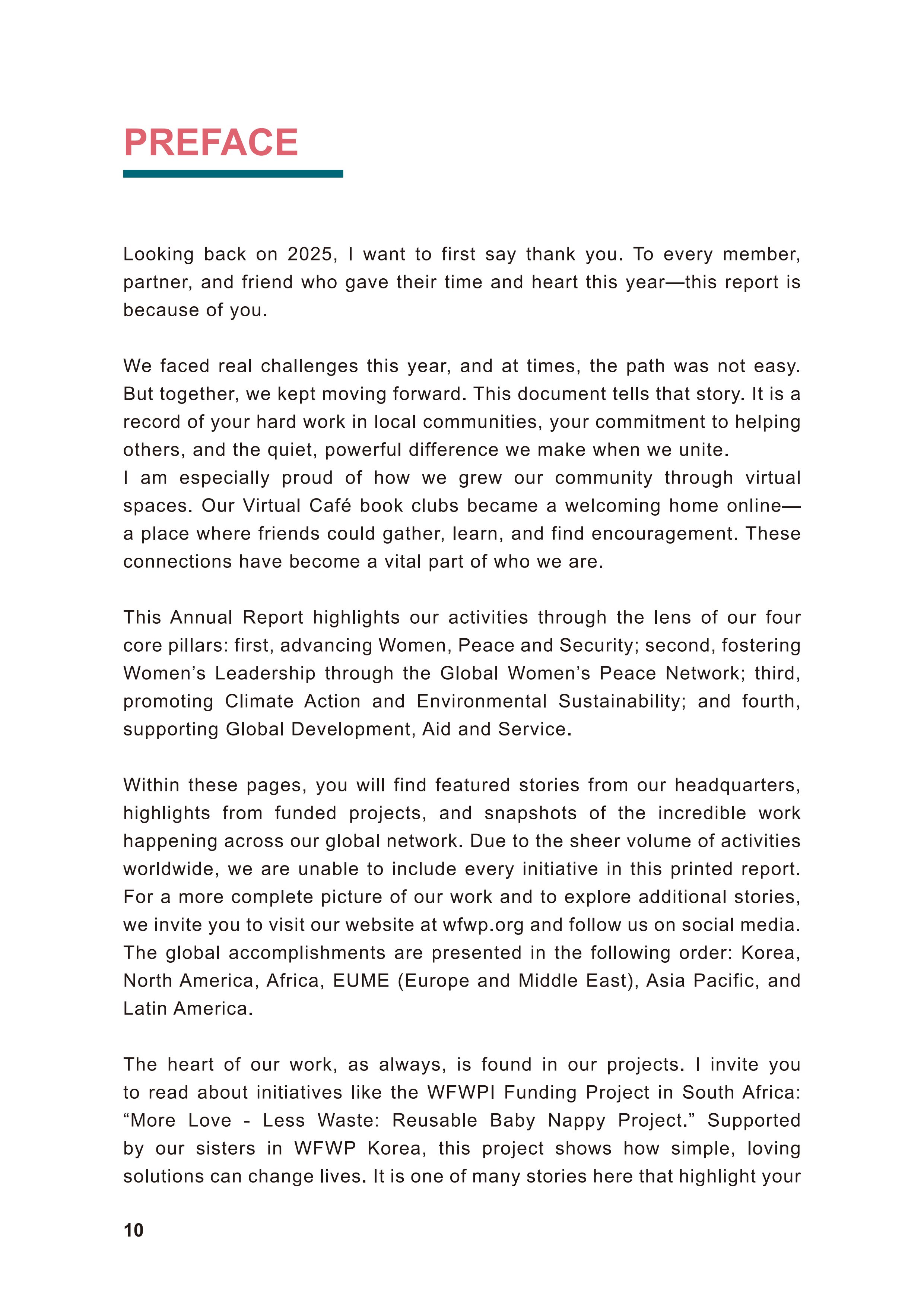 WFWP Annual Report 2025 10페이지