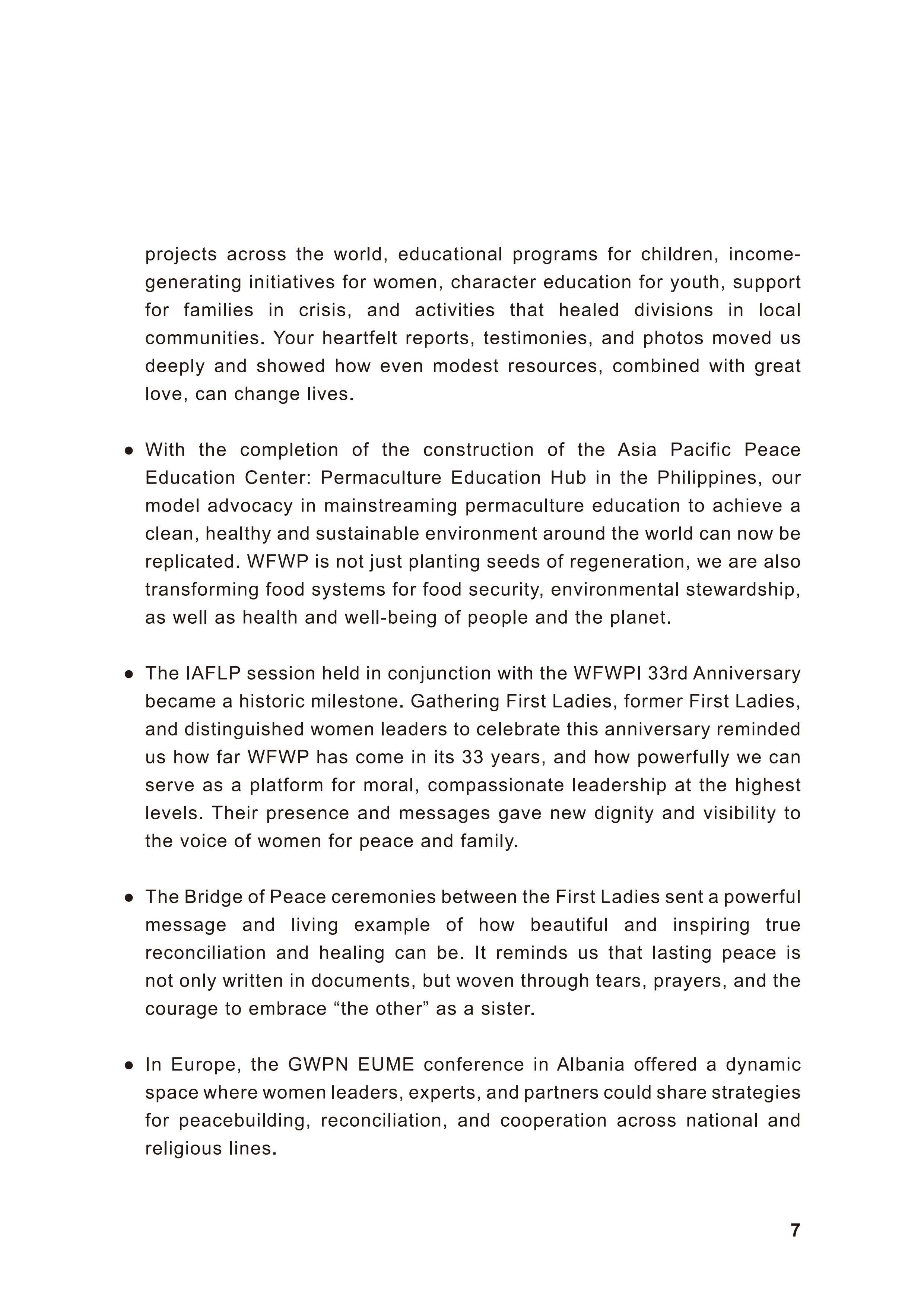 WFWP Annual Report 2025 7페이지
