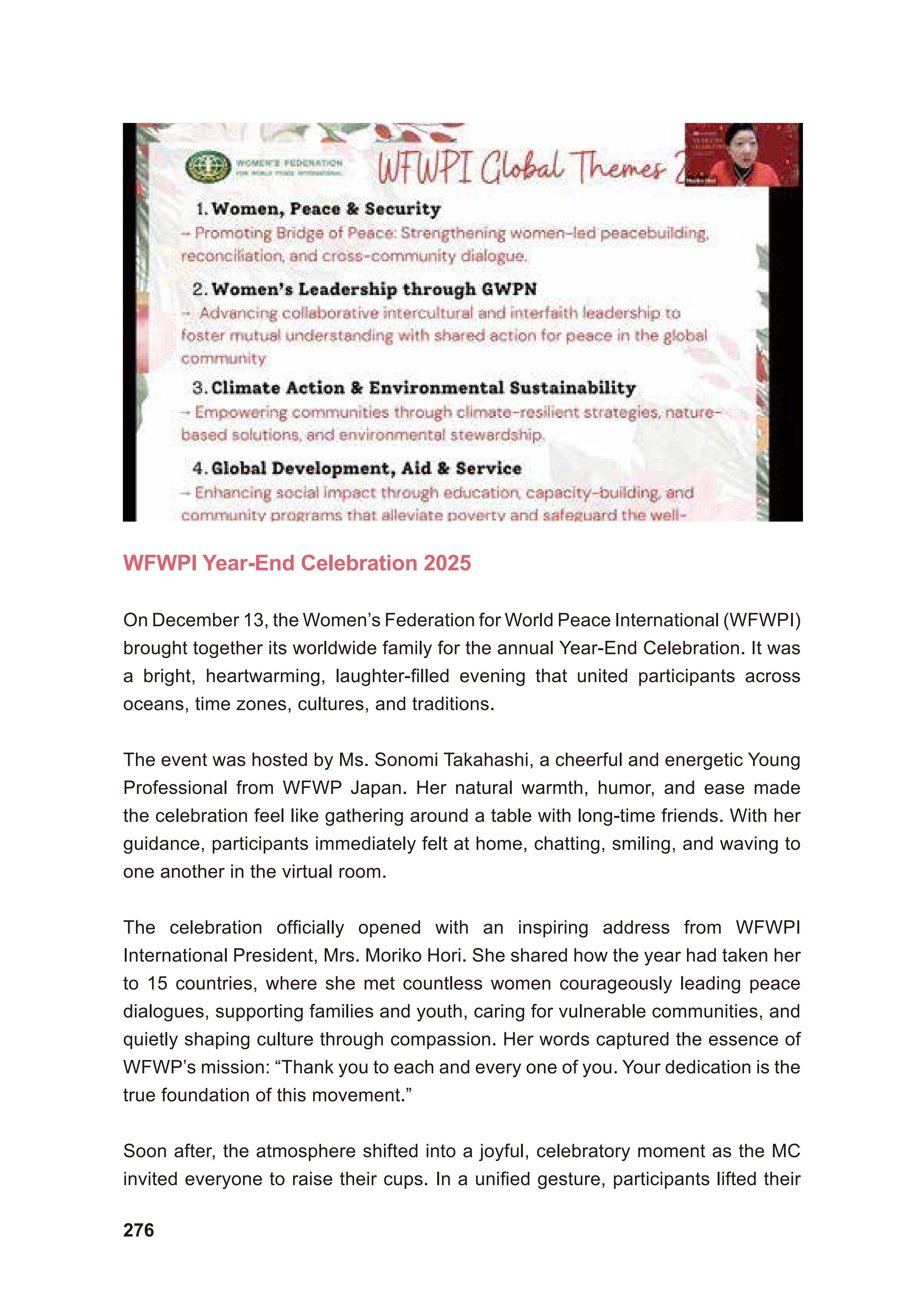 WFWP Annual Report 2025 276페이지