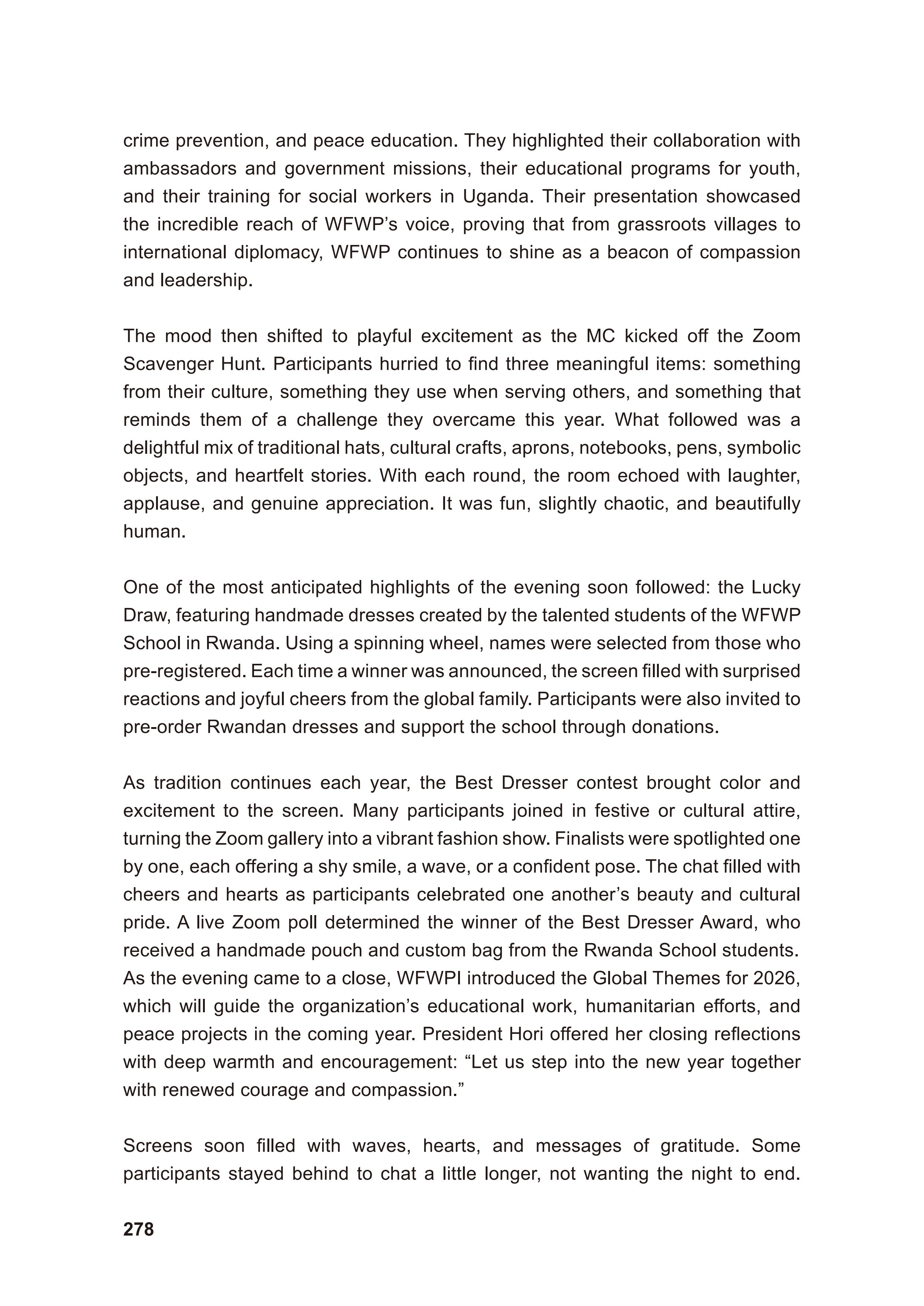 WFWP Annual Report 2025 278페이지