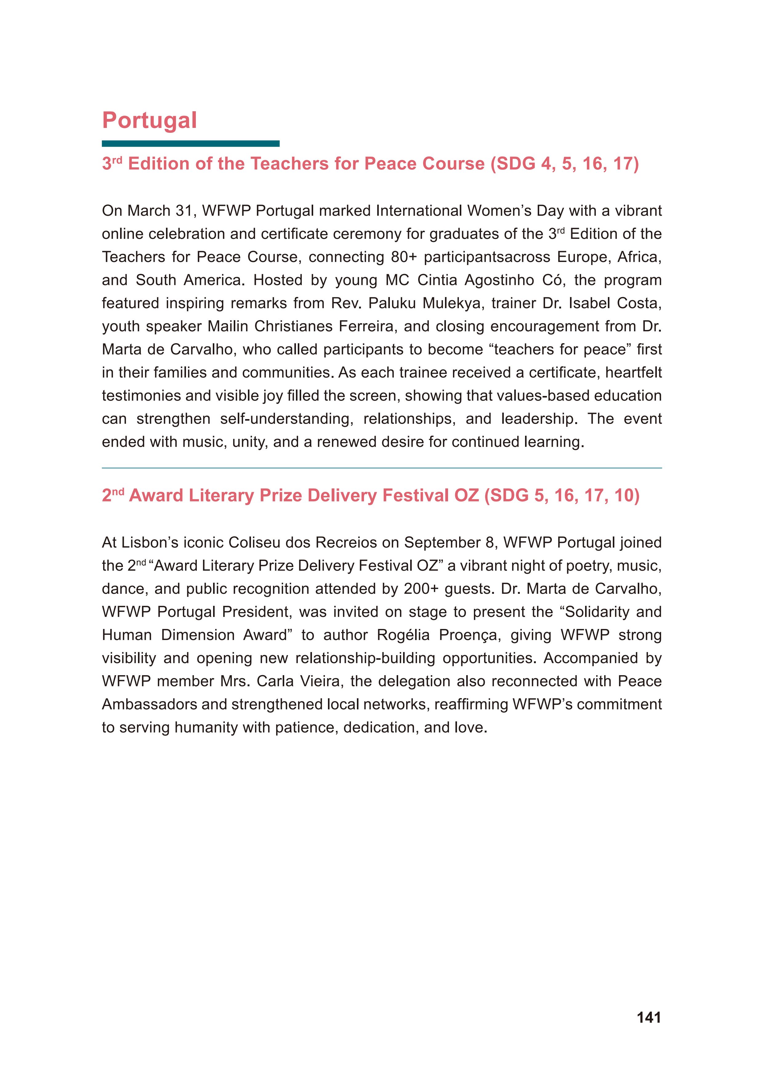 WFWP Annual Report 2025 141페이지