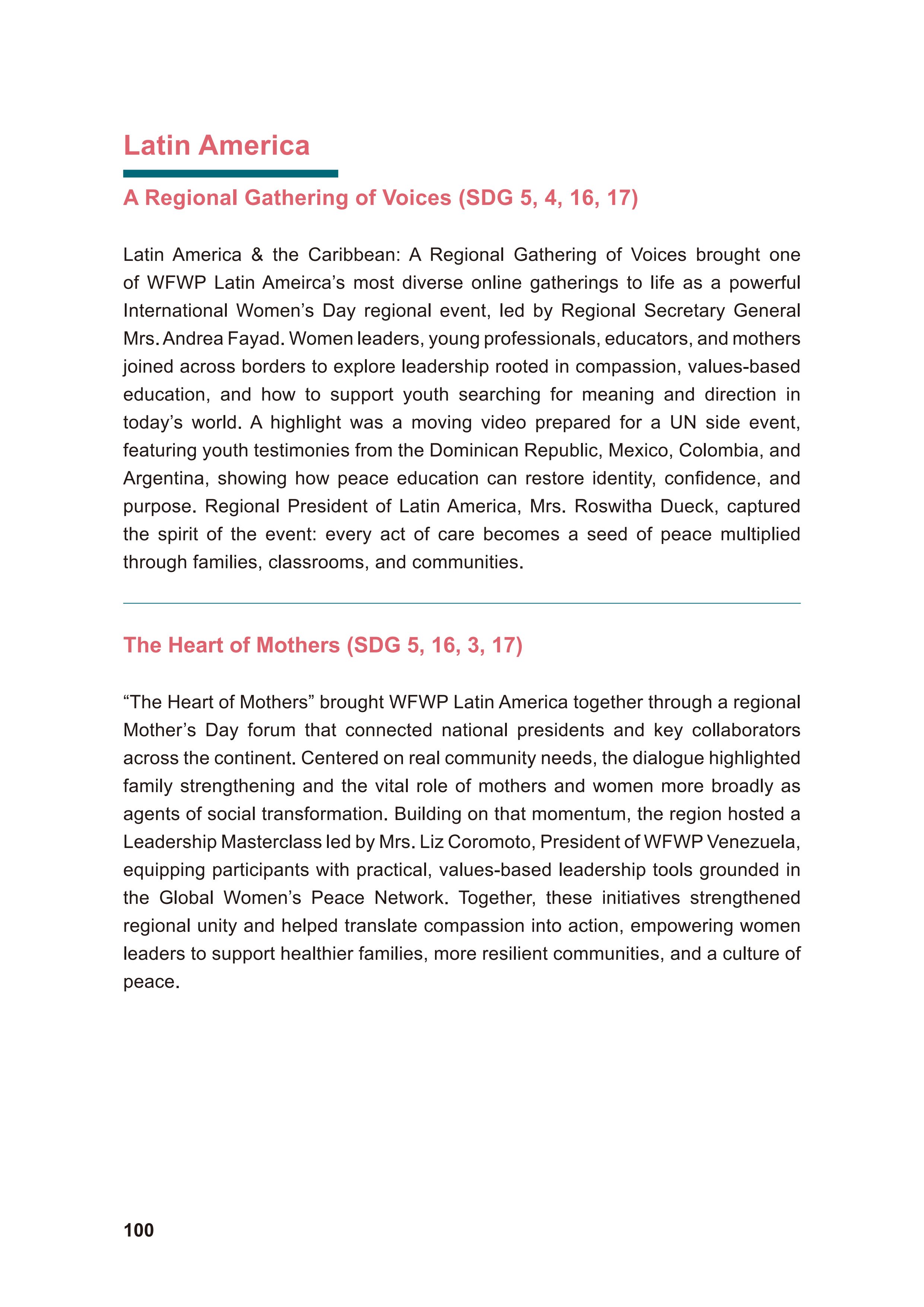 WFWP Annual Report 2025 100페이지