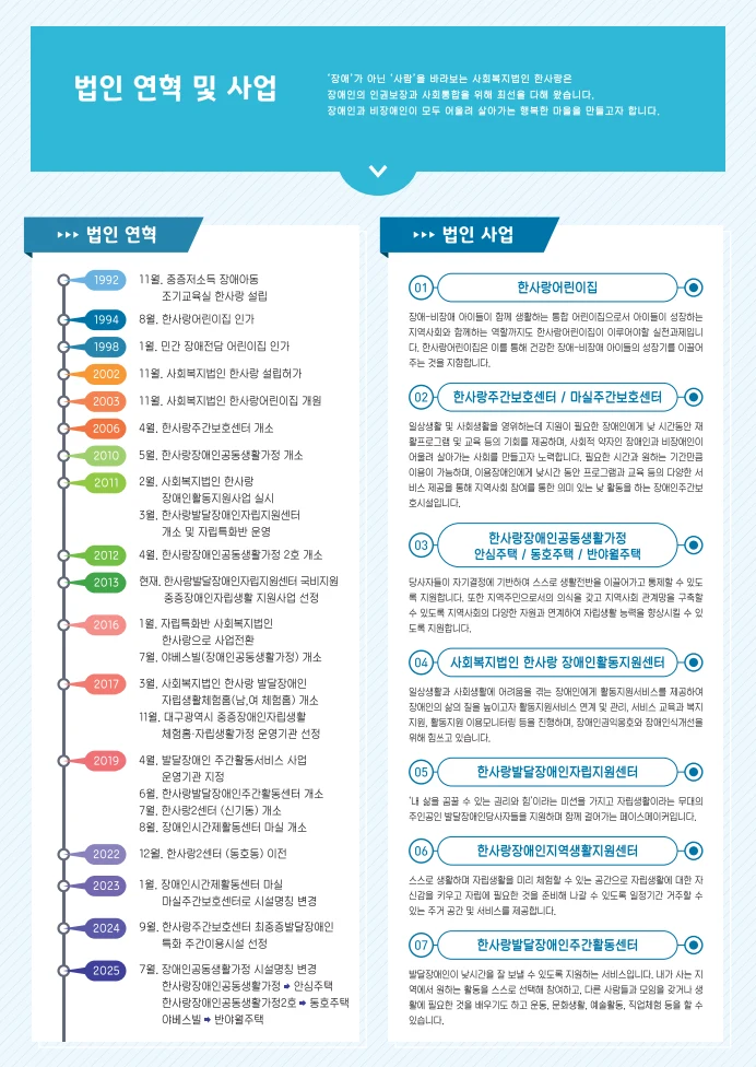 사회복지법인 한사랑 소식지 18호 2페이지