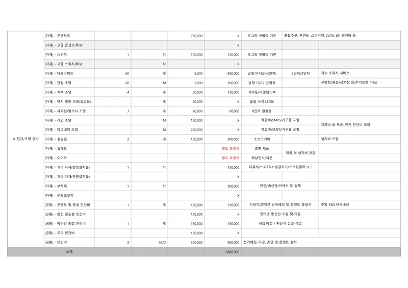 산정중흥 초안견적서 10페이지
