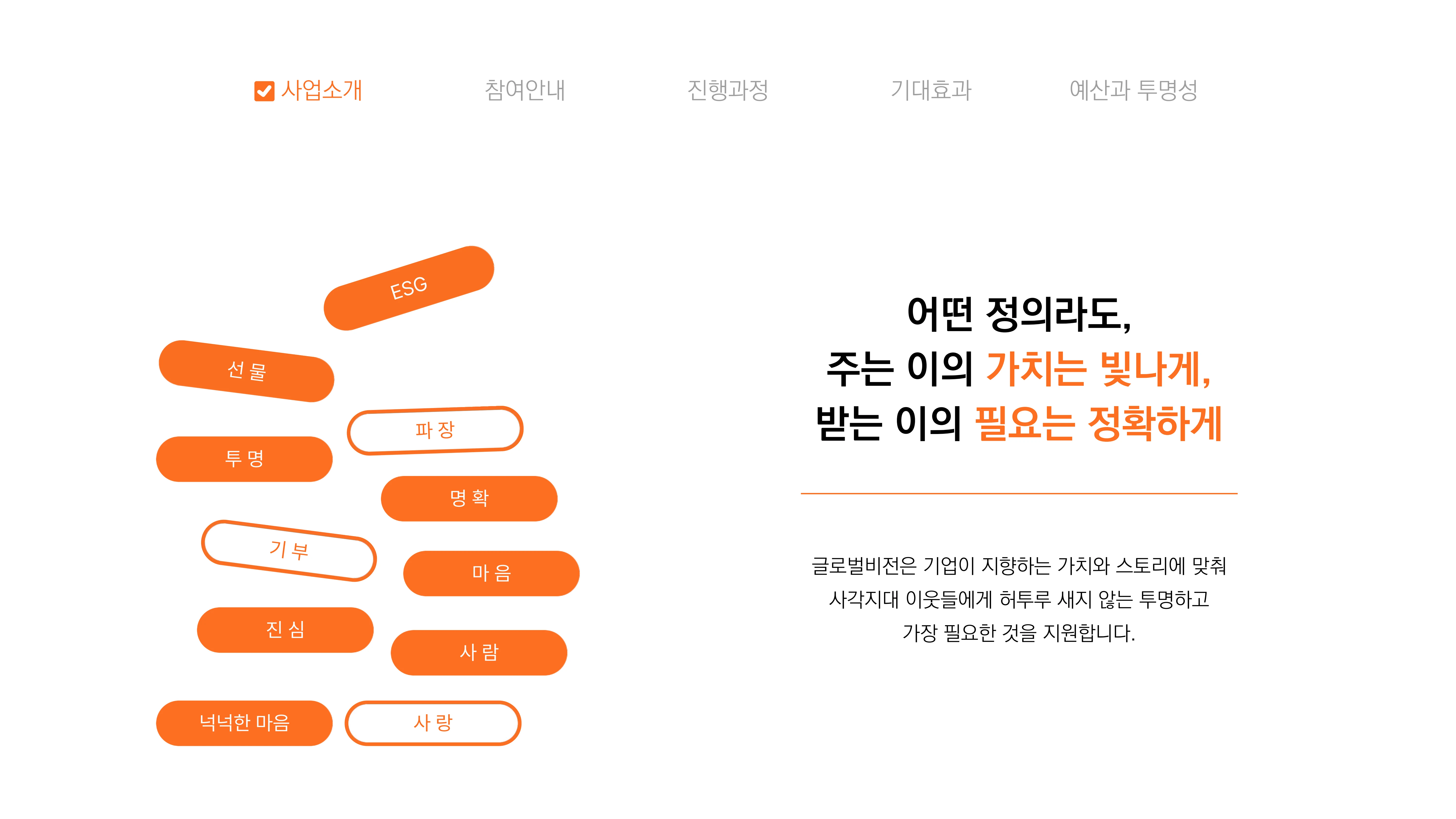 [글로벌비전] 2026 겨울나기 캠페인 기업 사회공헌활동 제안서 4페이지